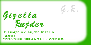 gizella rujder business card